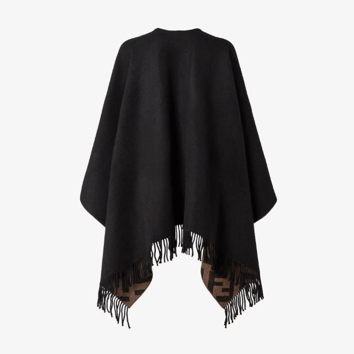 Retro wool and cashmere poncho mysite