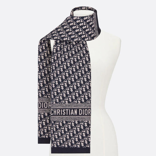 Printed cashmere knit scarf mysite