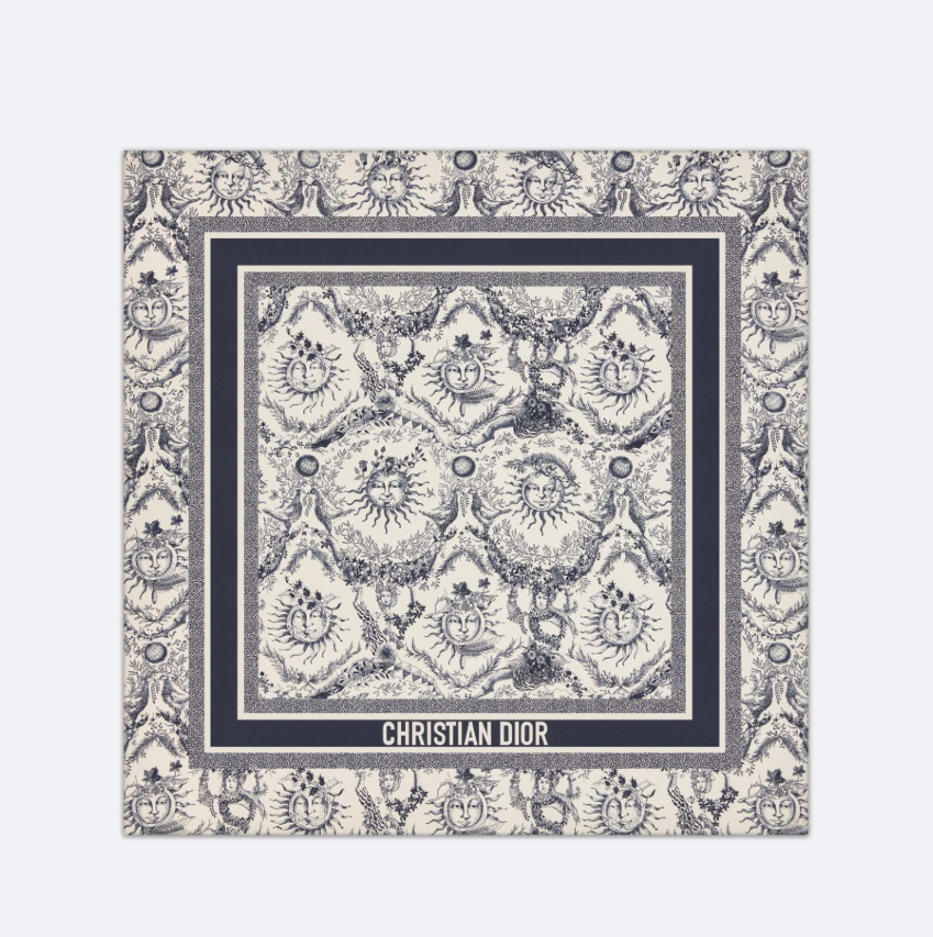 Fashionable blue square scarf mysite