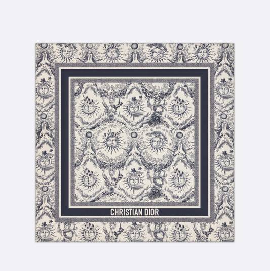 Fashionable blue square scarf mysite