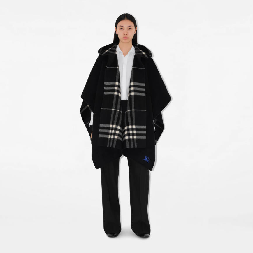 Vintage Plaid Hooded Poncho mysite
