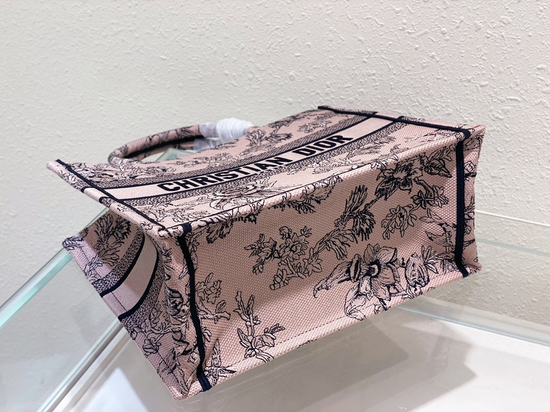 Medium CD Book Tote 36cm Jardin Botanique Pink