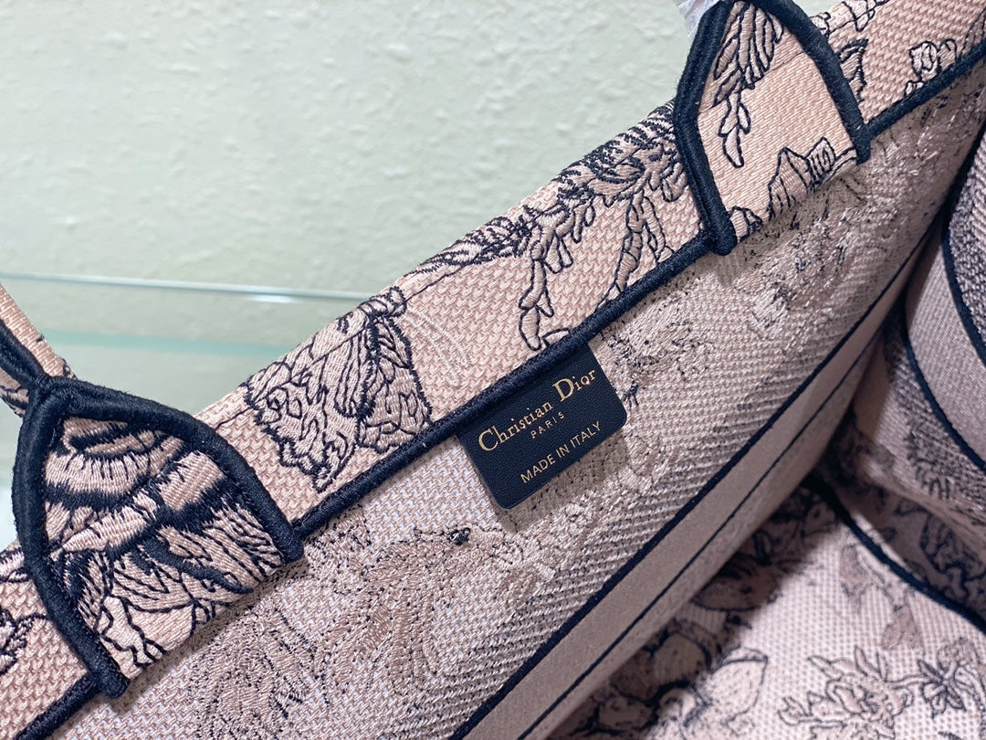 Medium CD Book Tote 36cm Jardin Botanique Pink