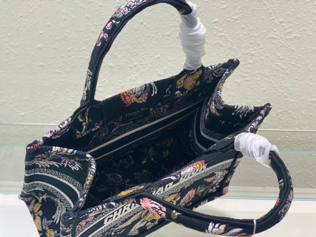 Small CD Book Tote 26.5cm Jardin Botanique Black mysite