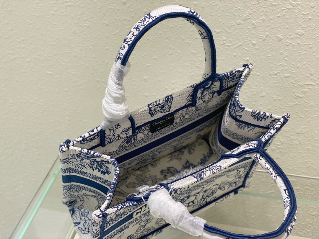 Small CD Book Tote 26.5cm Jardin Botanique Blue mysite