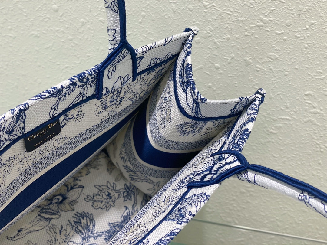 Medium CD Book Tote 36cm Jardin Botanique Blue mysite