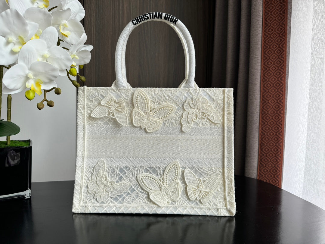 Small CD Book Tote 26.5cm Butterfly Zodiac White mysite