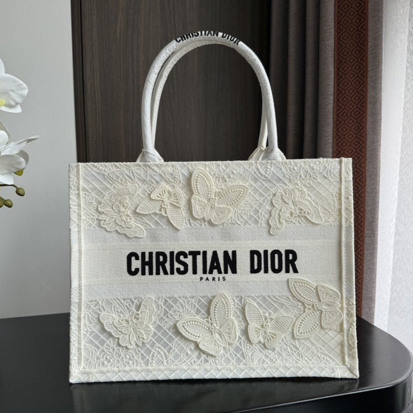 Medium CD Book Tote 36cm Butterfly Zodiac White mysite