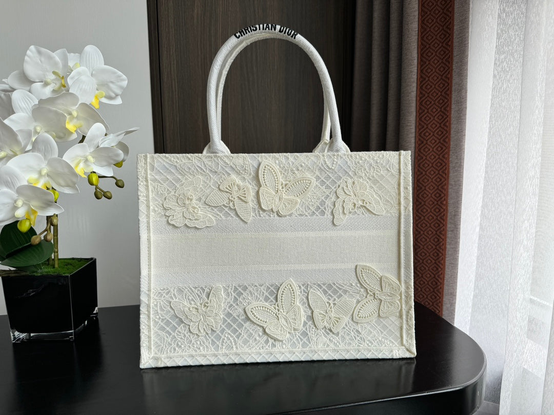 Medium CD Book Tote 36cm Butterfly Zodiac White mysite