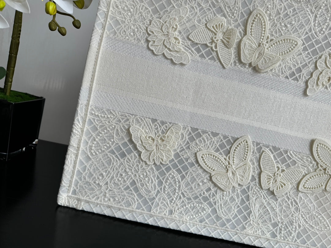 Large CD Book Tote 42cm Butterfly Zodiac White mysite