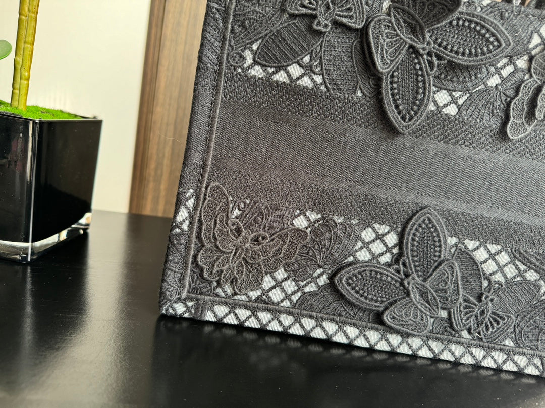 Small CD Book Tote 26.5cm Butterfly Zodiac Black mysite