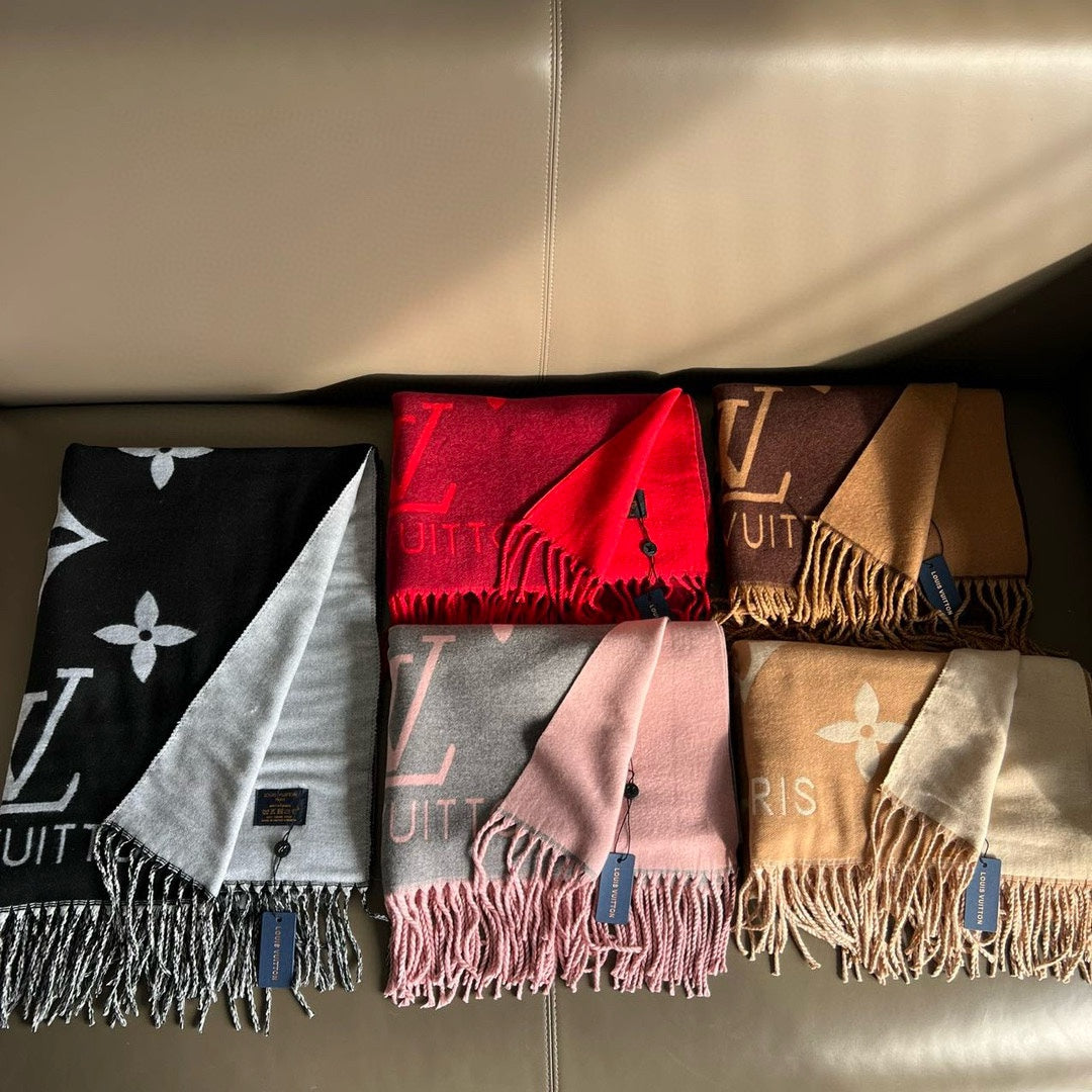 Crystal Diamond Logo Knit Scarf-03 mysite