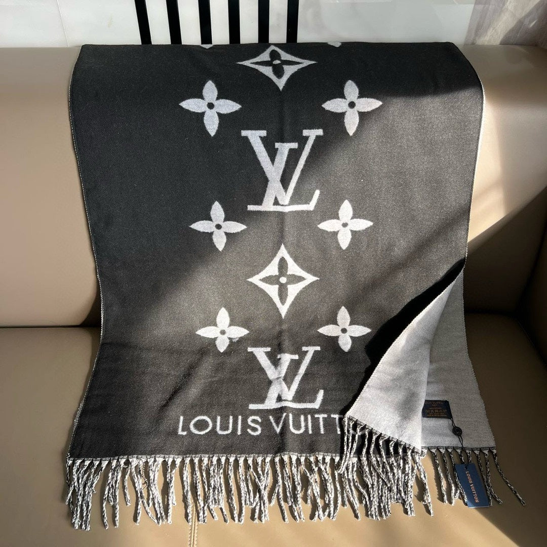 Crystal Diamond Logo Knit Scarf-03 mysite