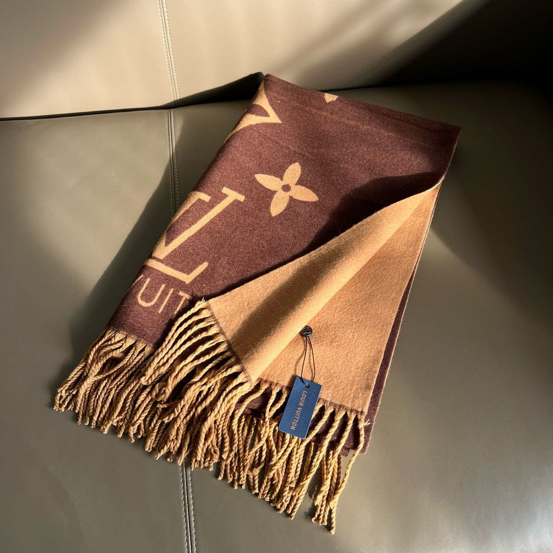 Crystal Diamond Logo Knit Scarf-03 mysite