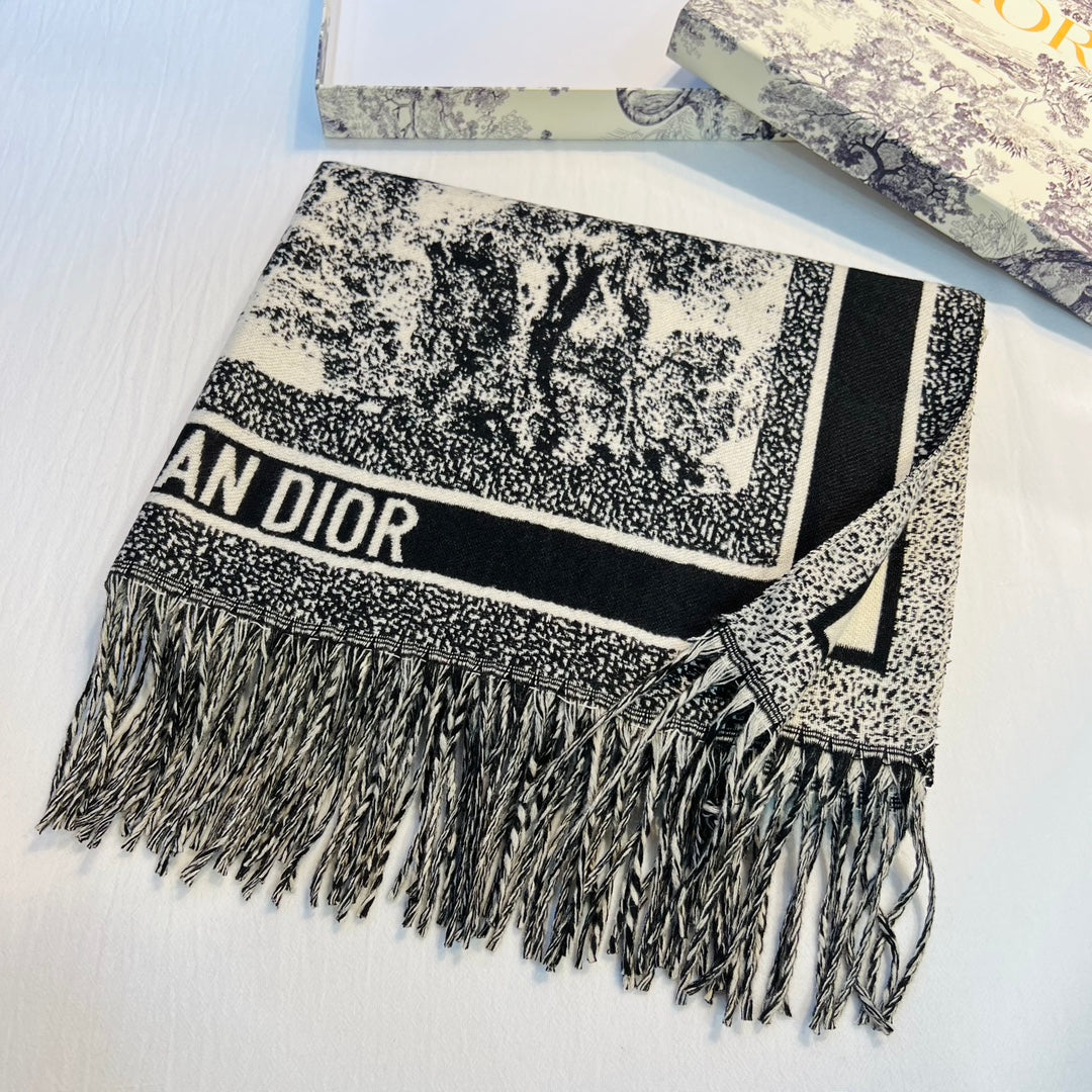 Multicolor Monogram Letter Square Scarf-06 mysite