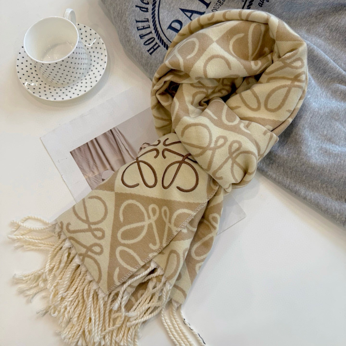 Floral Layered Logo Square Scarf-07 mysite