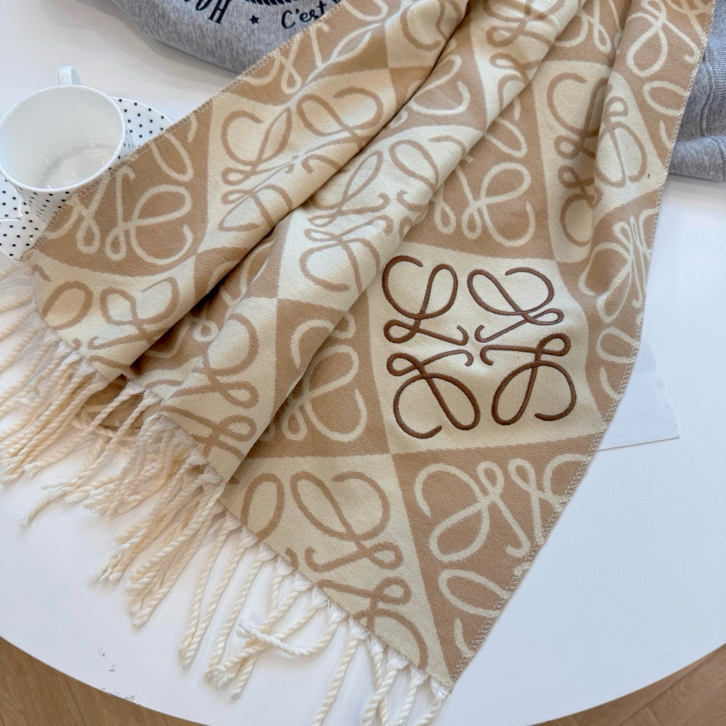 Floral Layered Logo Square Scarf-07 mysite