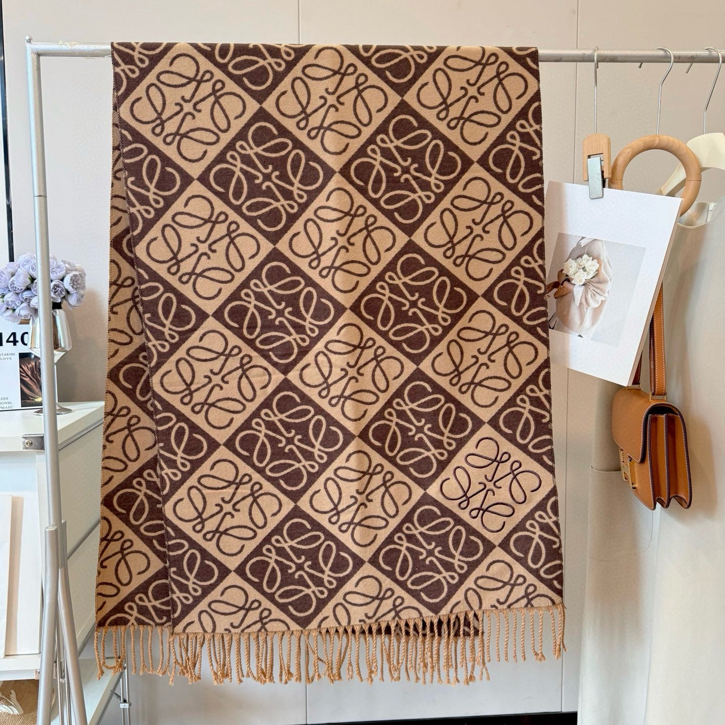 Floral Layered Logo Square Scarf-07 mysite