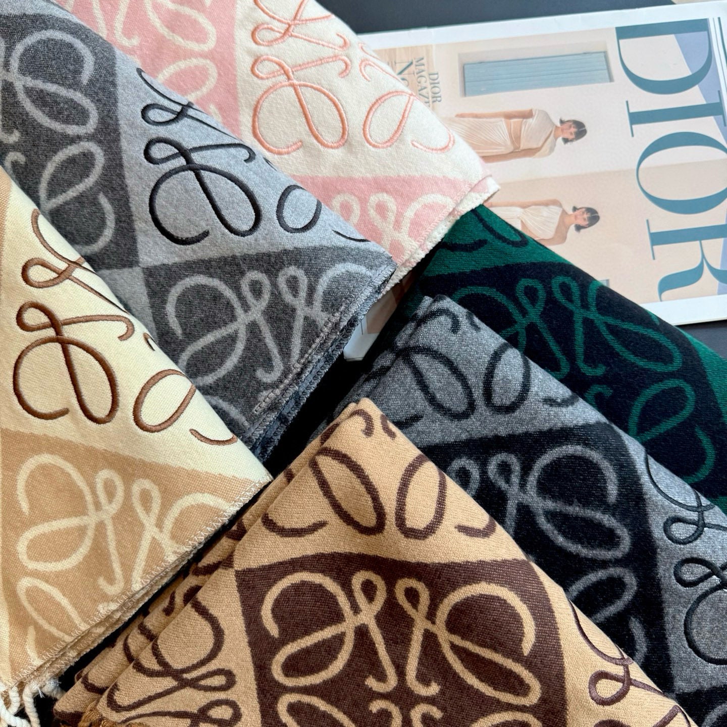 Floral Layered Logo Square Scarf-07 mysite