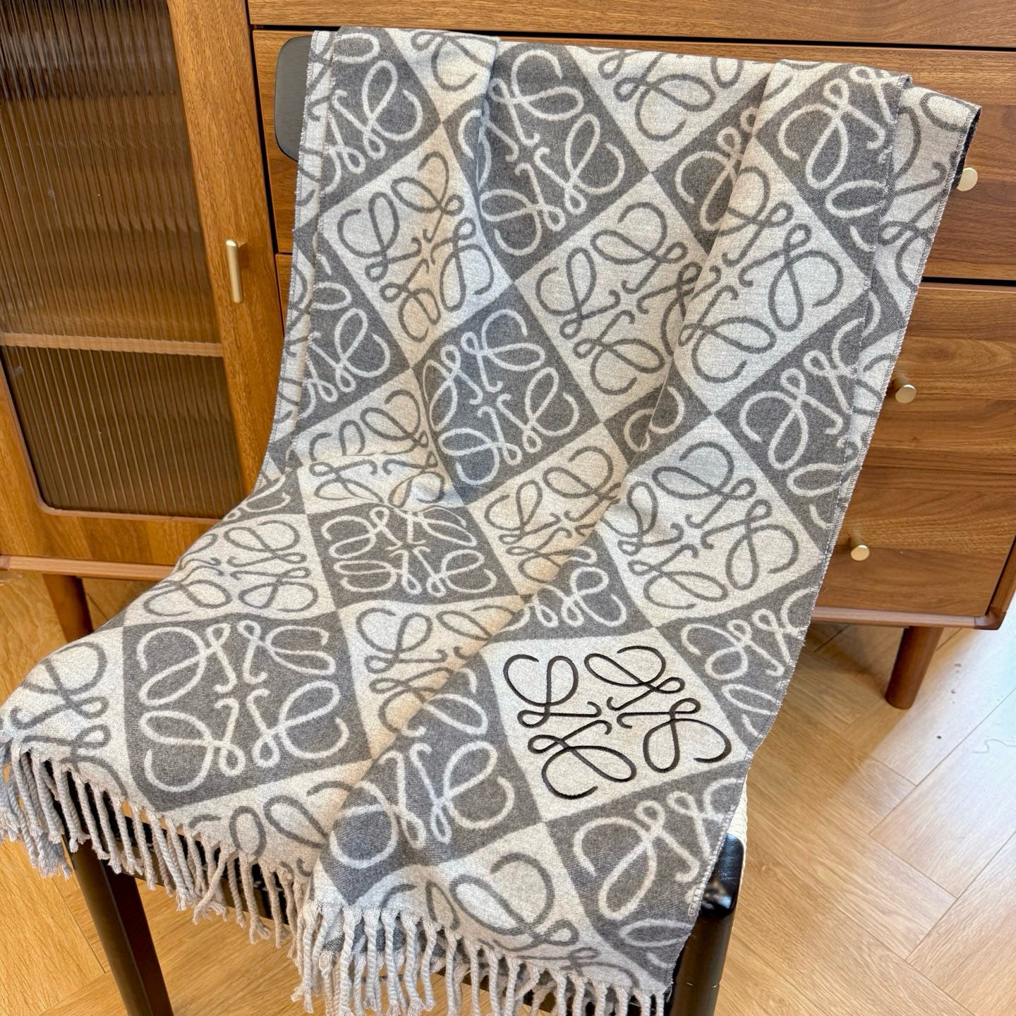 Floral Layered Logo Square Scarf-07 mysite