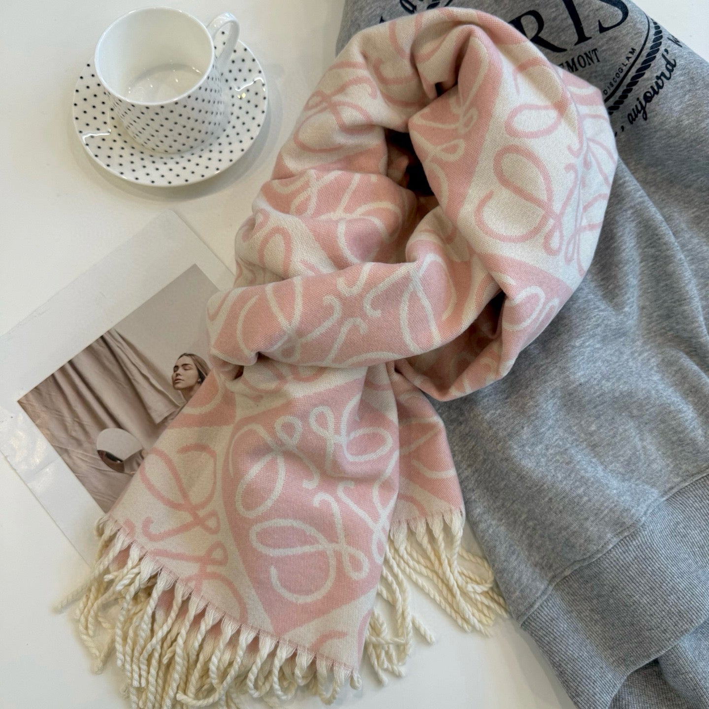 Floral Layered Logo Square Scarf-07 mysite