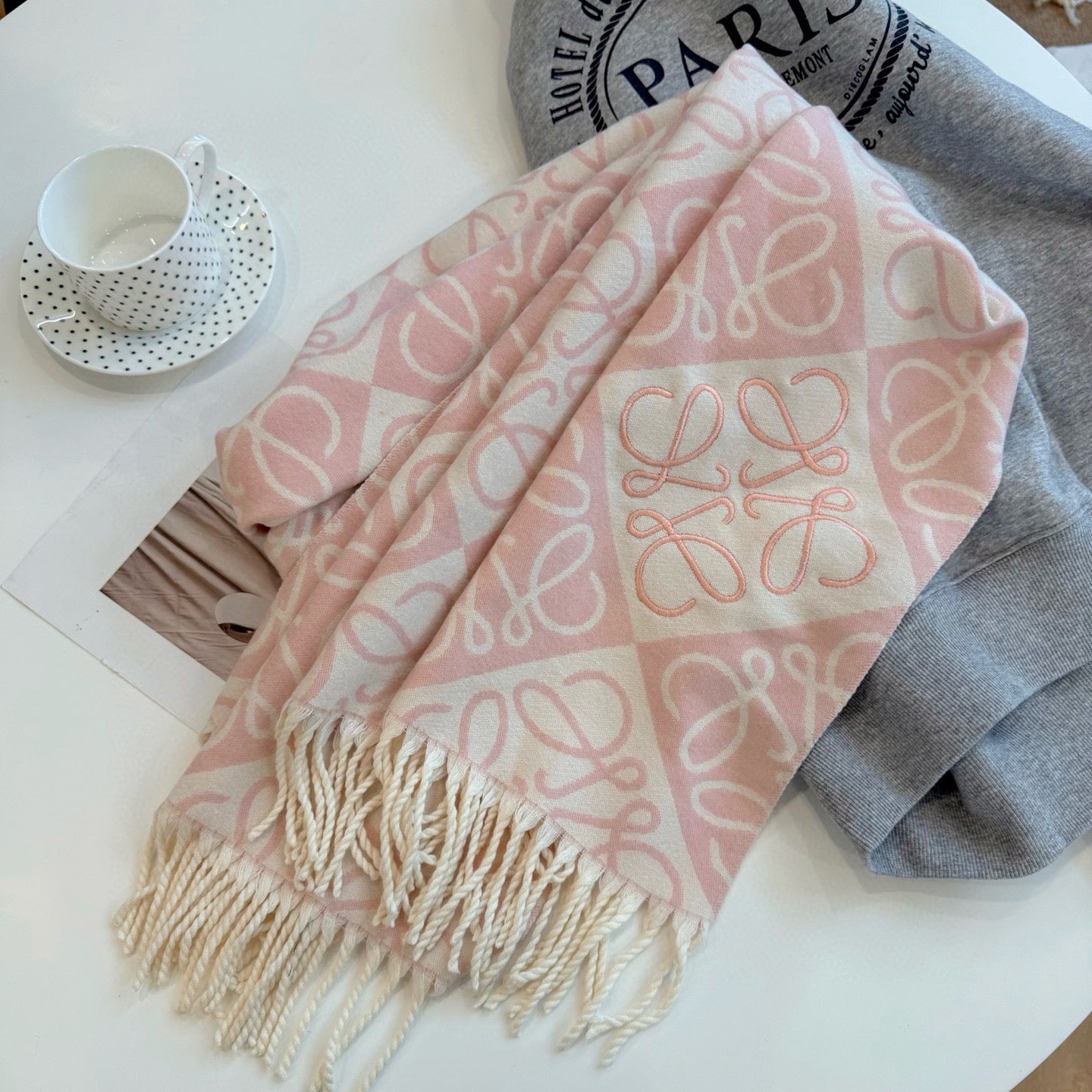 Floral Layered Logo Square Scarf-07 mysite