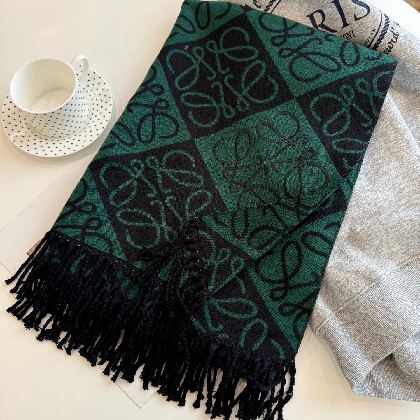 Floral Layered Logo Square Scarf-07 mysite