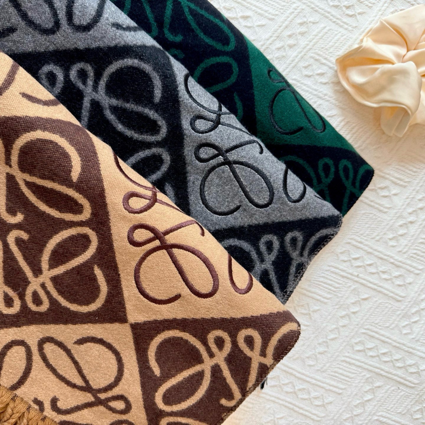 Floral Layered Logo Square Scarf-07 mysite