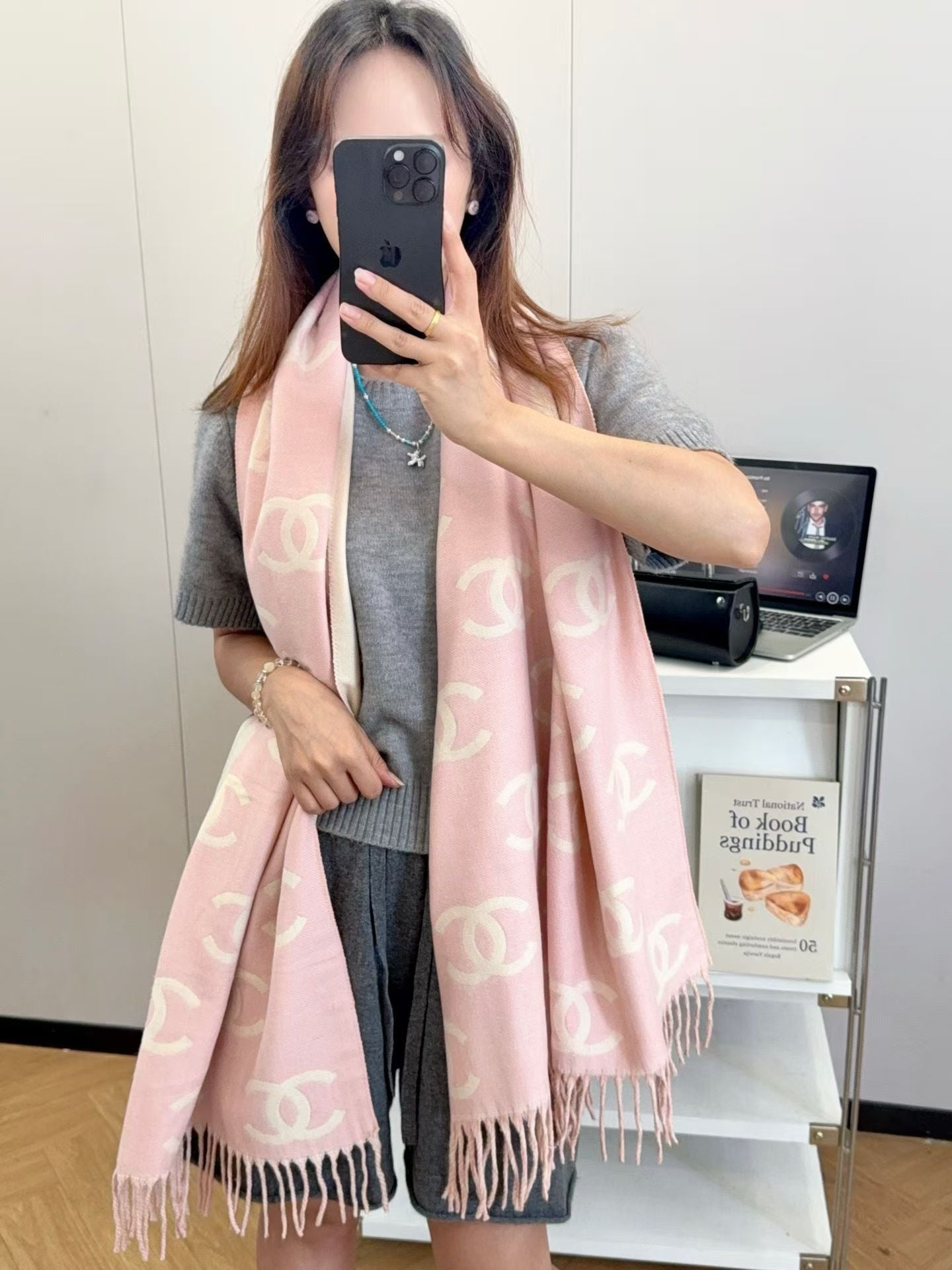 Elegant Rhombus Square Silk Scarf-08 mysite