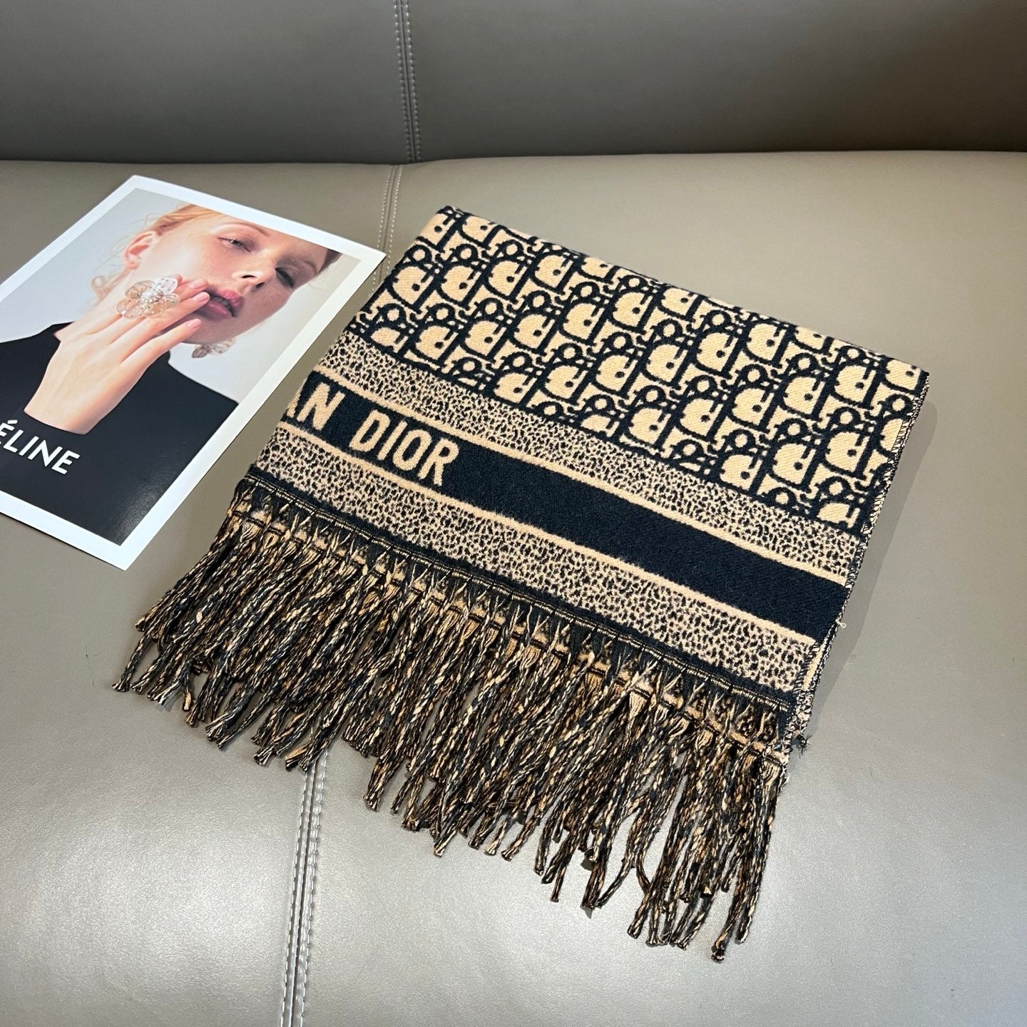 Classic Reversible Jacquard Knit Scarf-09 mysite