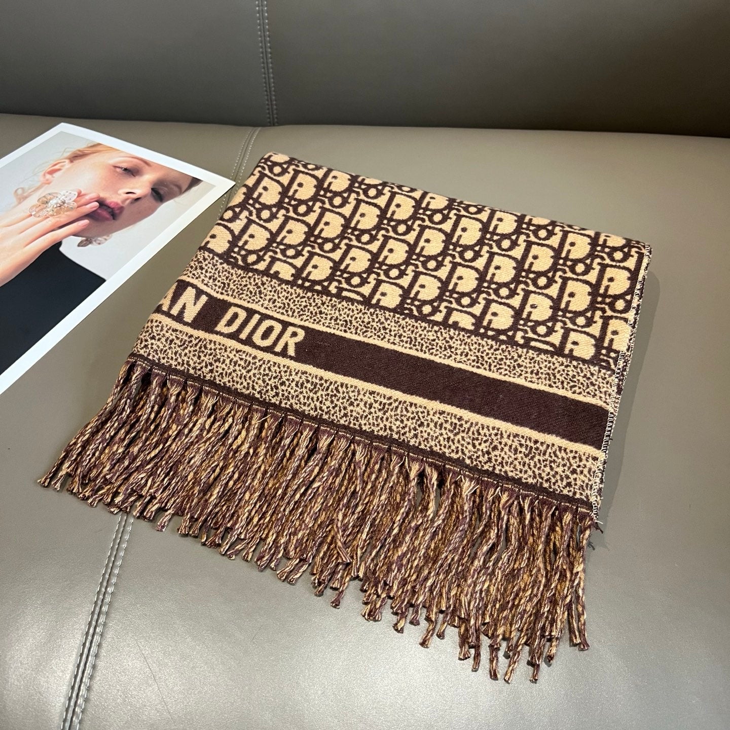 Classic Reversible Jacquard Knit Scarf-09 mysite