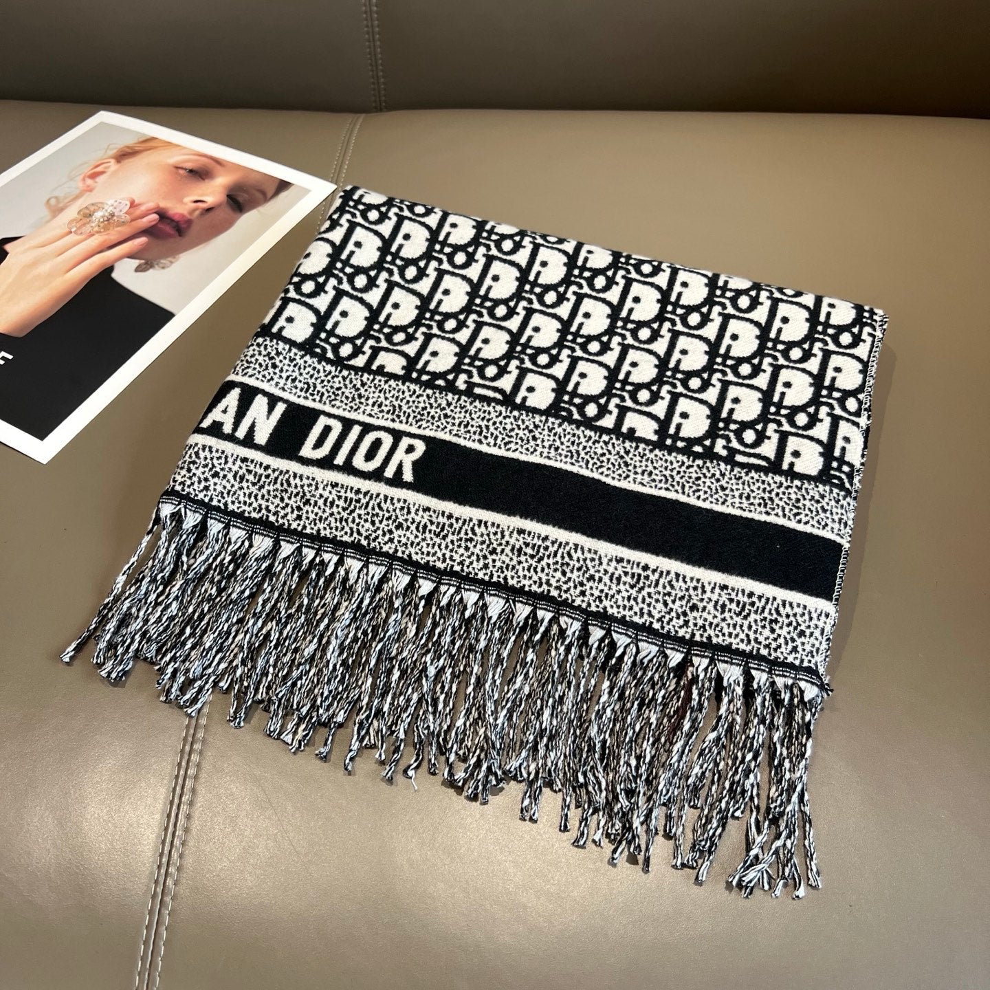 Classic Reversible Jacquard Knit Scarf-09 mysite