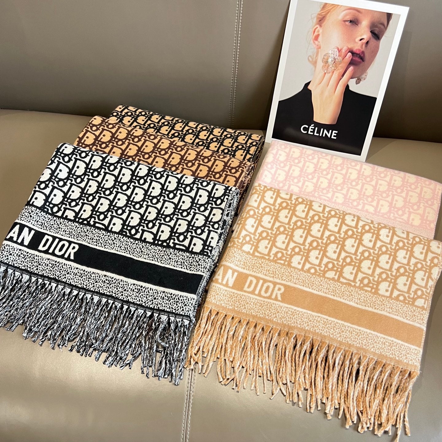 Classic Reversible Jacquard Knit Scarf-09 mysite