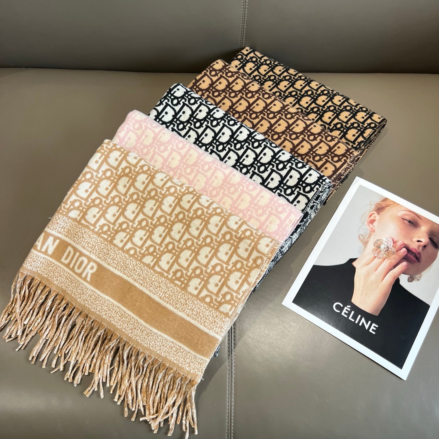 Classic Reversible Jacquard Knit Scarf-09 mysite