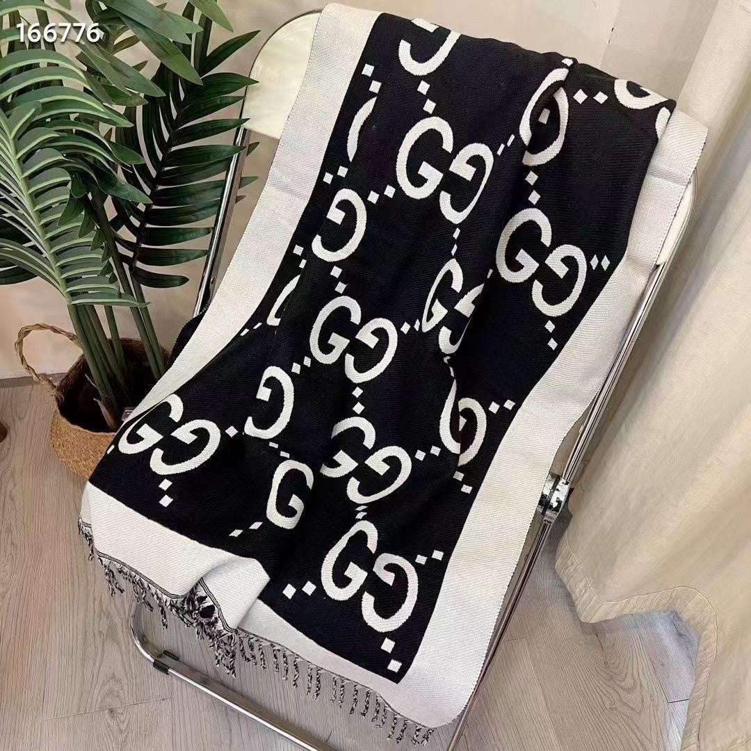 F-letter Cashmere Fringed Scarf Shawl-12 mysite