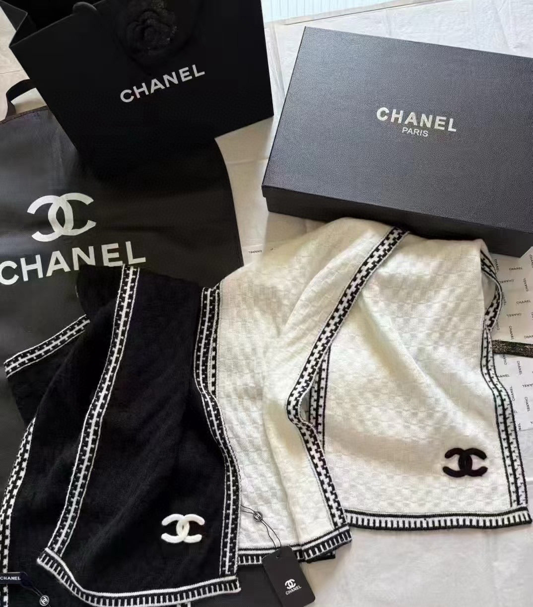 Simple Solid Monogram Fringed Wool Scarf-15 mysite