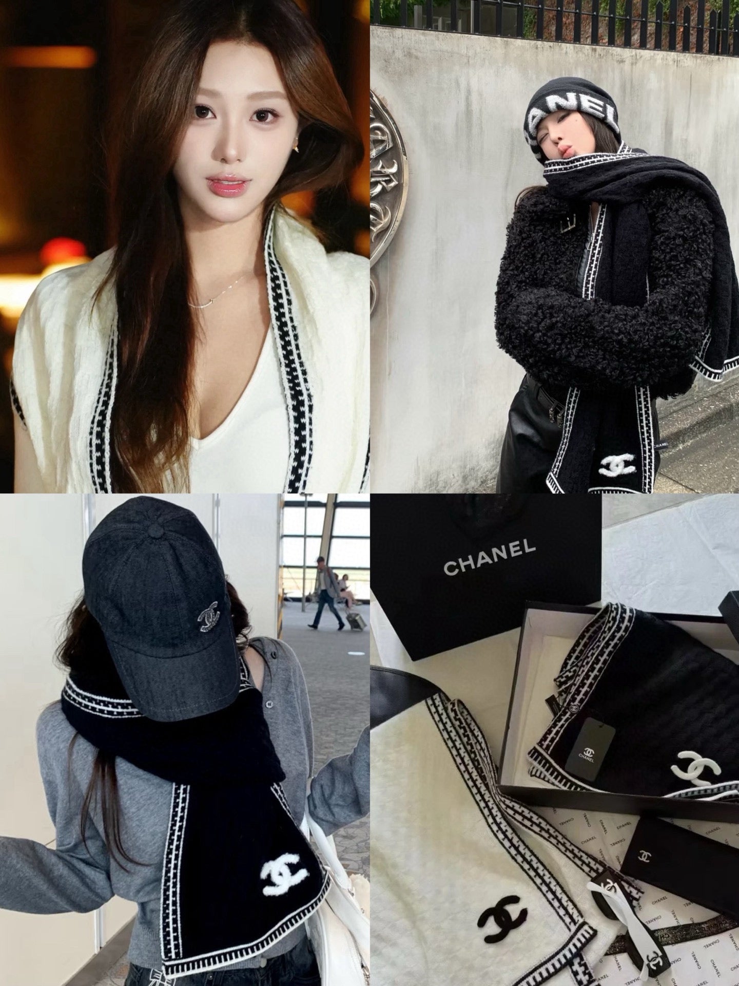 Simple Solid Monogram Fringed Wool Scarf-15 mysite