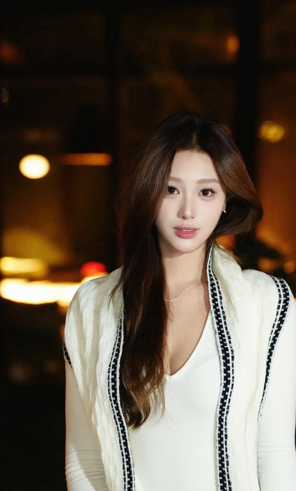 Simple Solid Monogram Fringed Wool Scarf-15 mysite