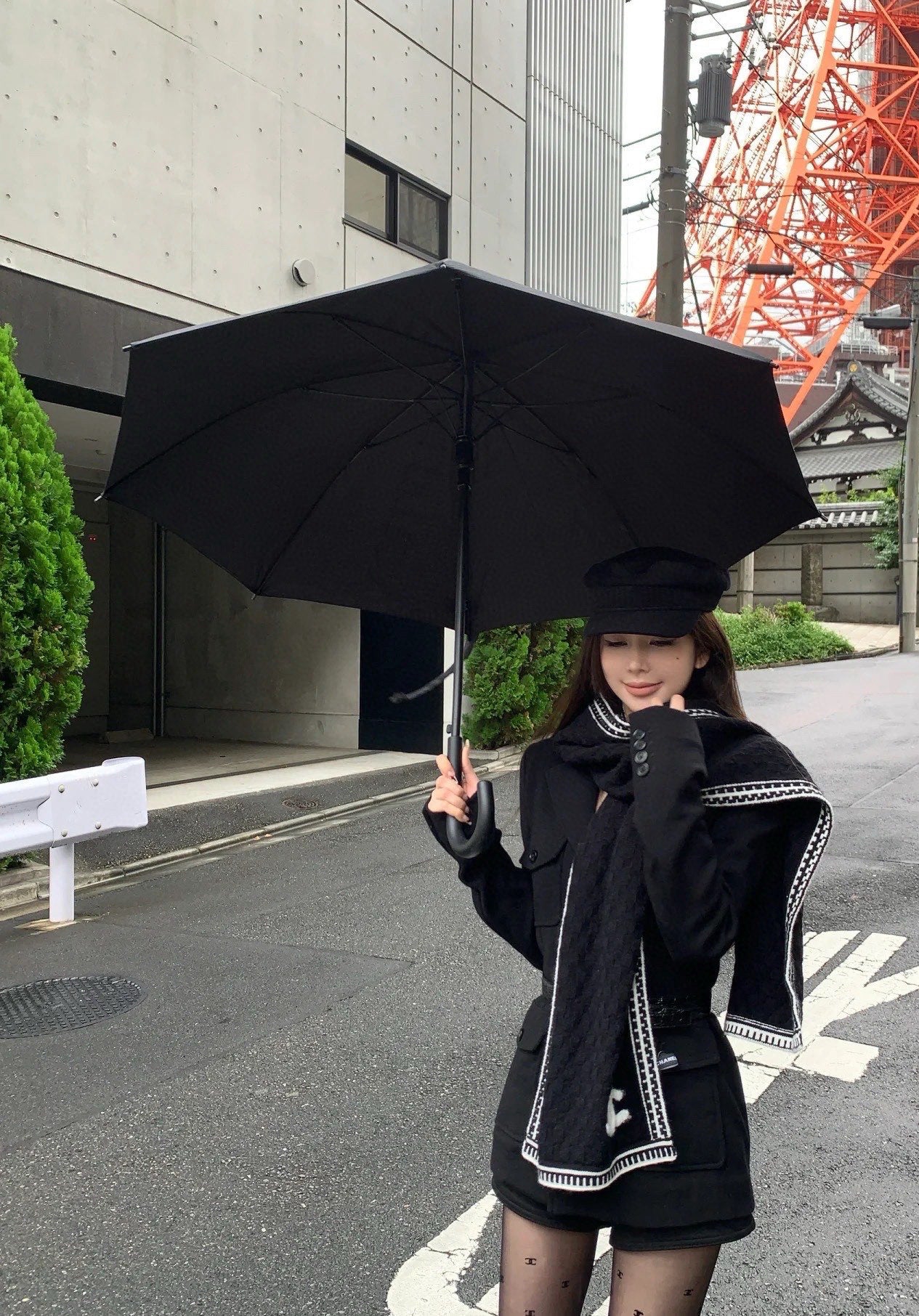 Simple Solid Monogram Fringed Wool Scarf-15 mysite