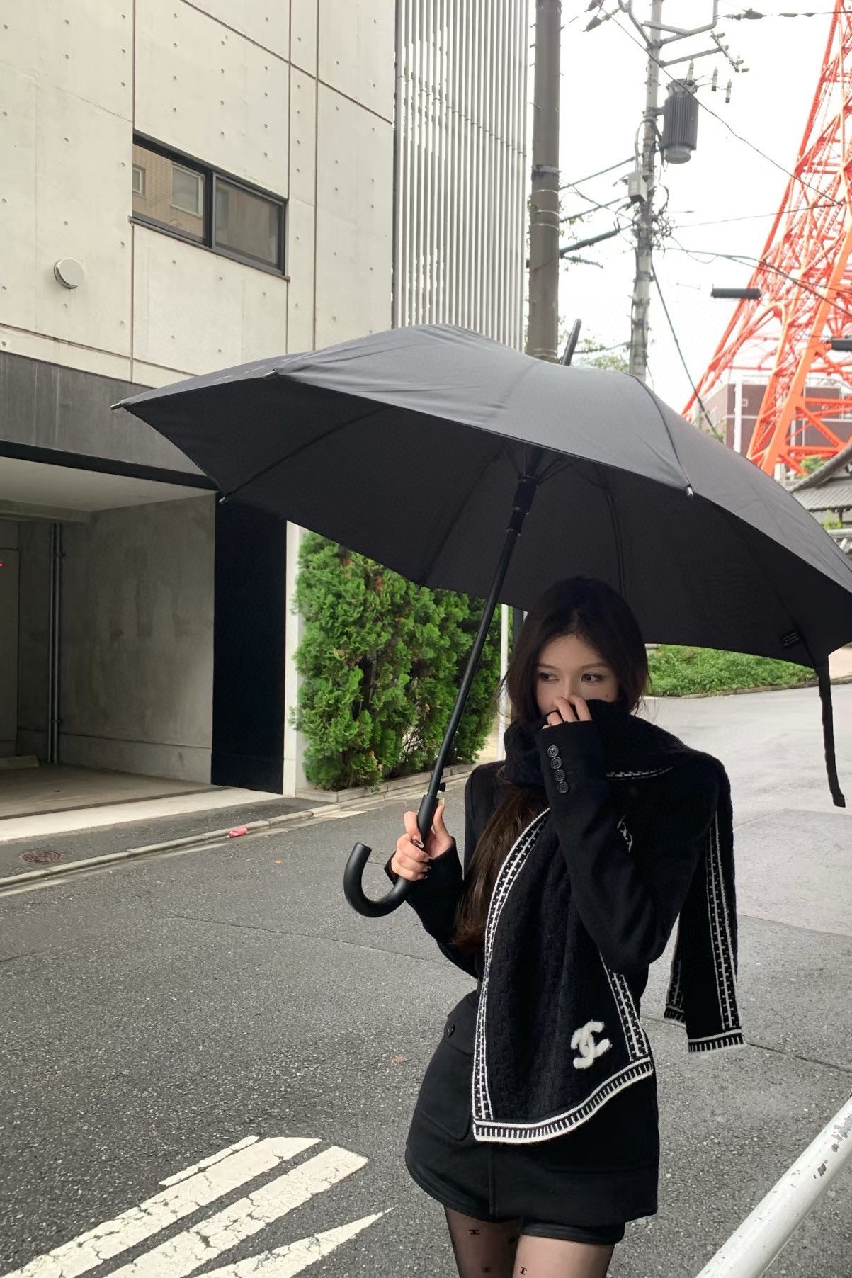 Simple Solid Monogram Fringed Wool Scarf-15 mysite