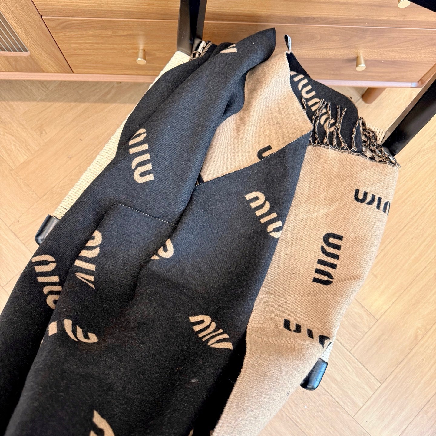 Classic Monogram Cashmere Jacquard Knit Scarf-19 mysite