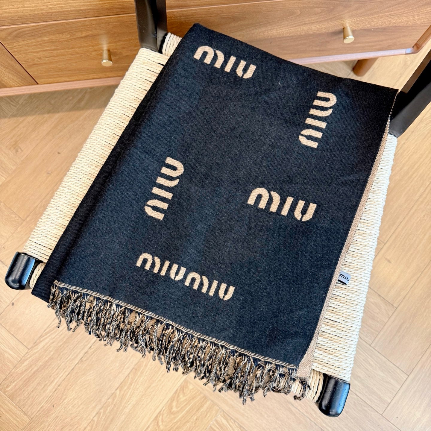 Classic Monogram Cashmere Jacquard Knit Scarf-19 mysite