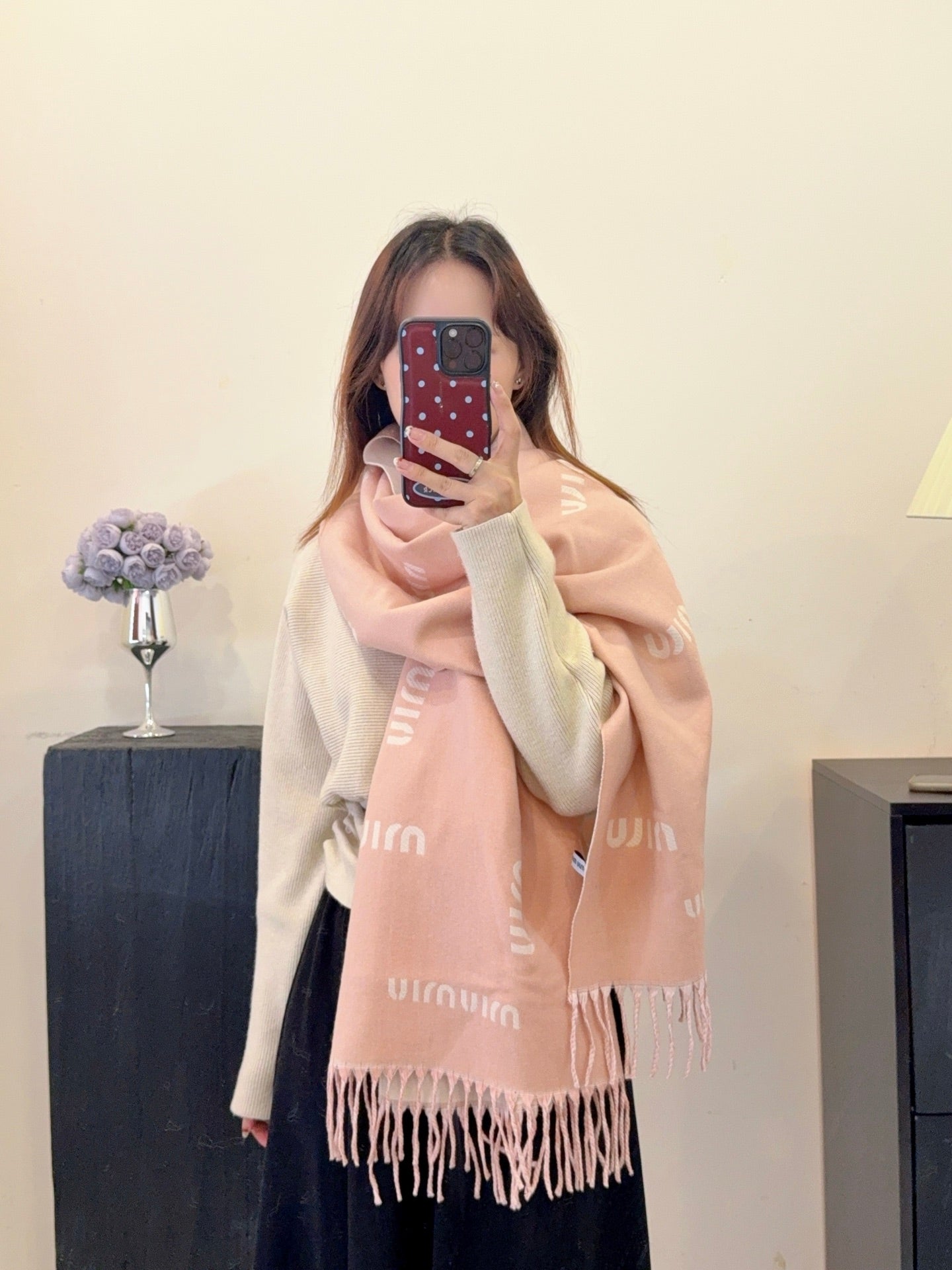 Unique Knit Pattern Cashmere Scarf mysite