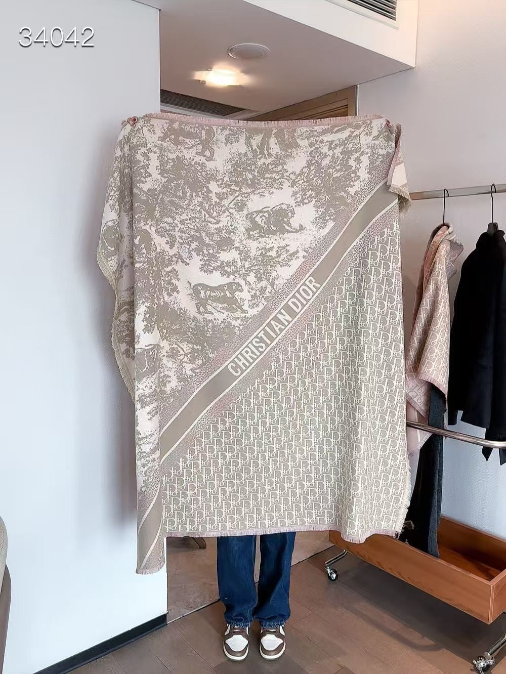 Leopard Print Monogram Scarf Shawl-23 mysite