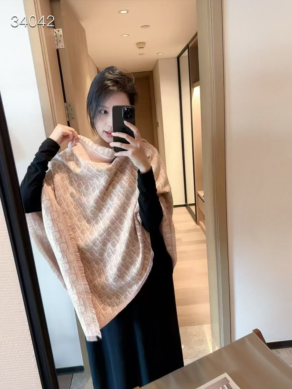 Leopard Print Monogram Scarf Shawl-23 mysite