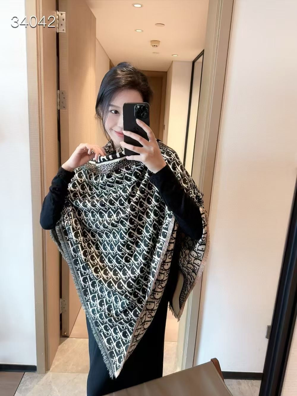 Leopard Print Monogram Scarf Shawl-23 mysite