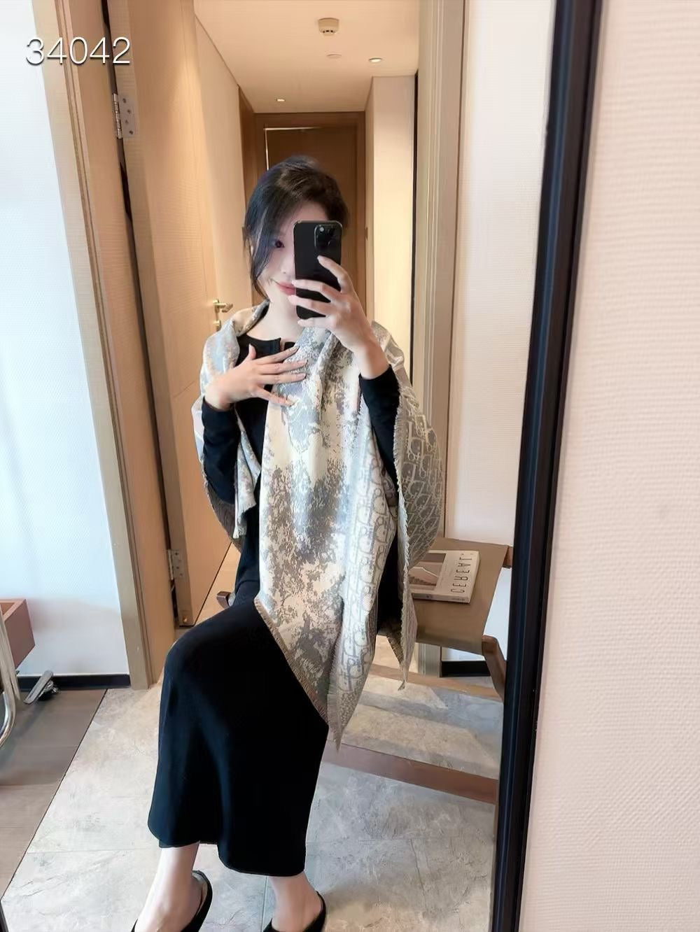 Leopard Print Monogram Scarf Shawl-23 mysite