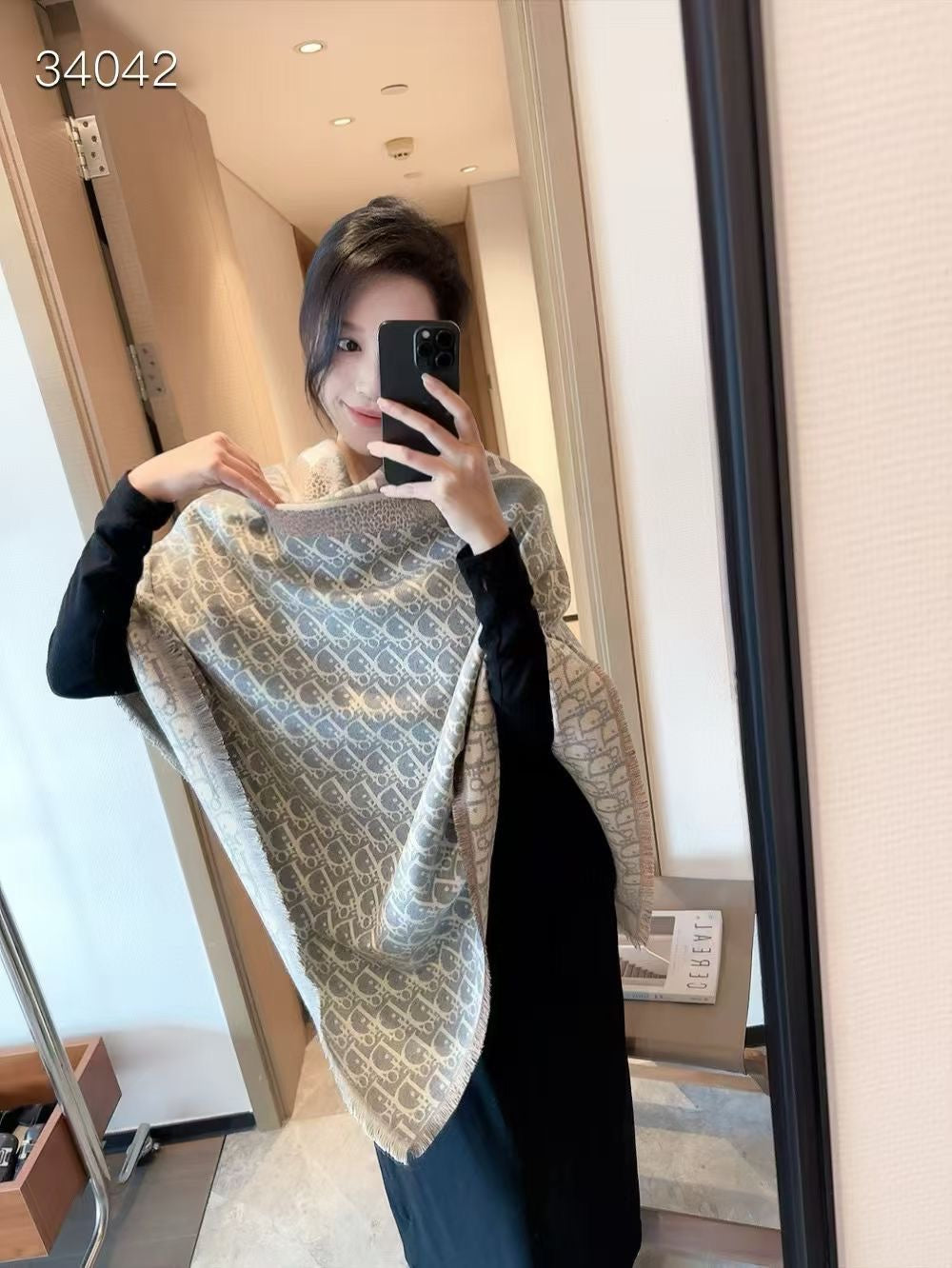 Leopard Print Monogram Scarf Shawl-23 mysite