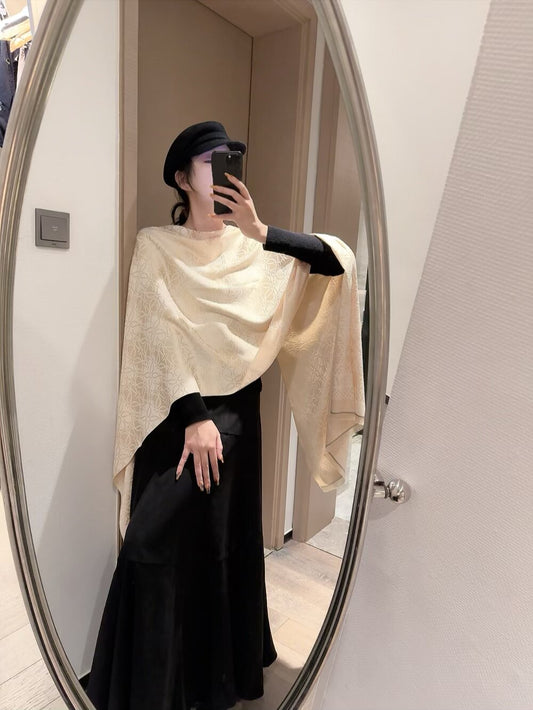 Premium Double-sided Cashmere Fringed Scarf mysite