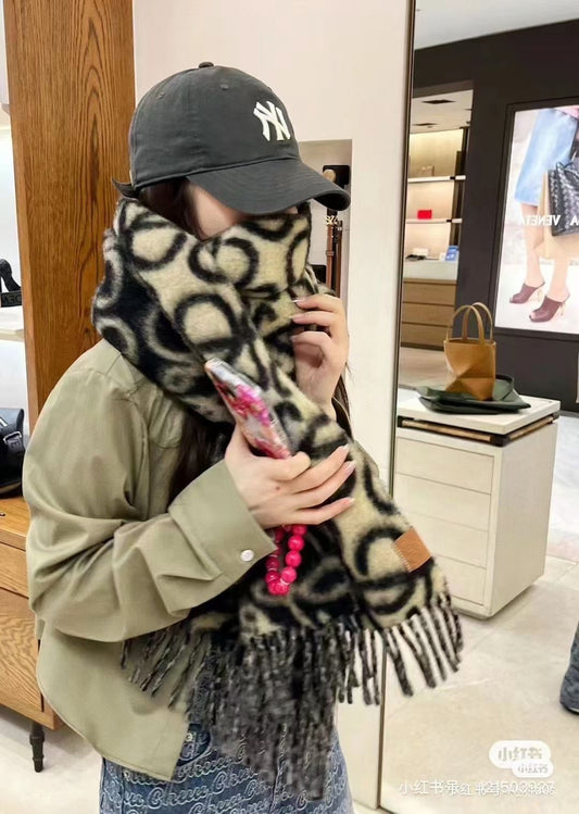 Monogram Galaxy Star Tassel Scarf-28 mysite